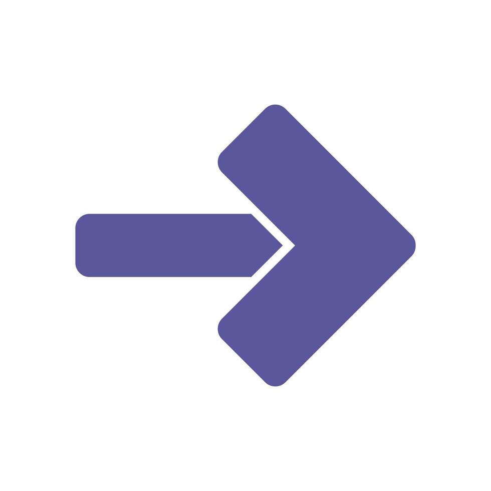 A purple arrow pointing down on a white background vector