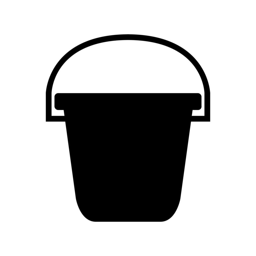 Bucket icon illustration on white background vector
