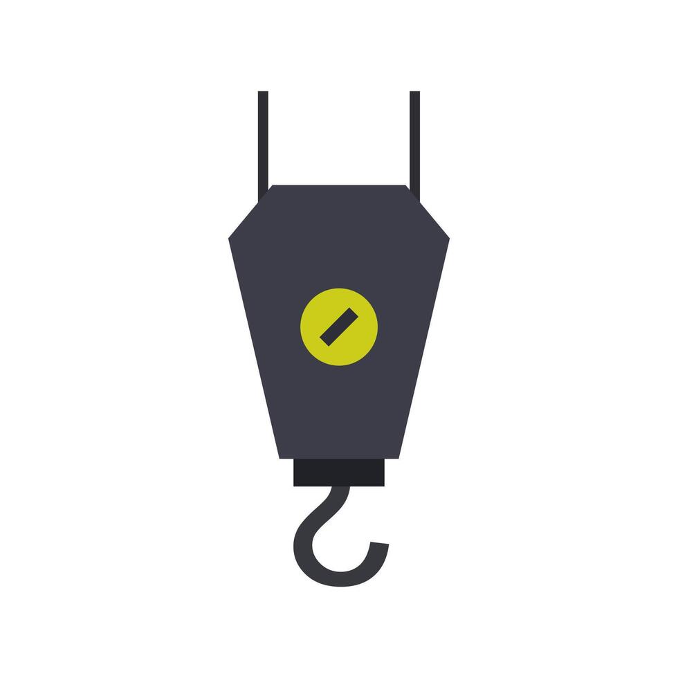 A black and yellow hook on a white background vector