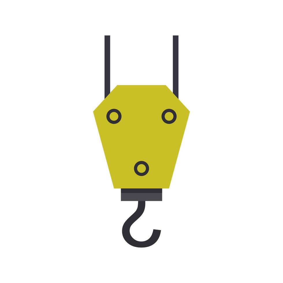 A yellow and black hook on a white background vector