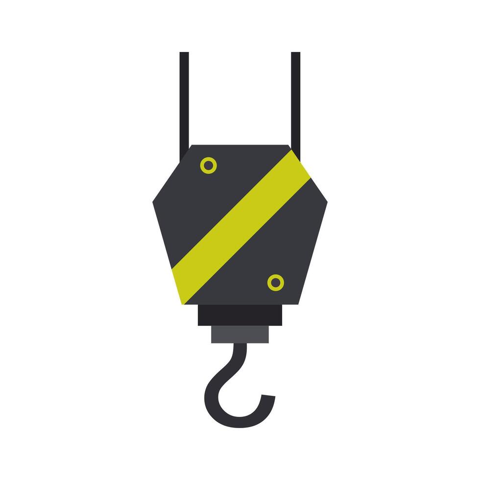 A black and yellow crane with a yellow stripe vector