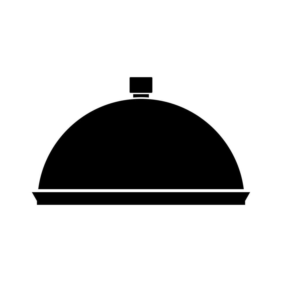 A black and white image of a domed cover vector