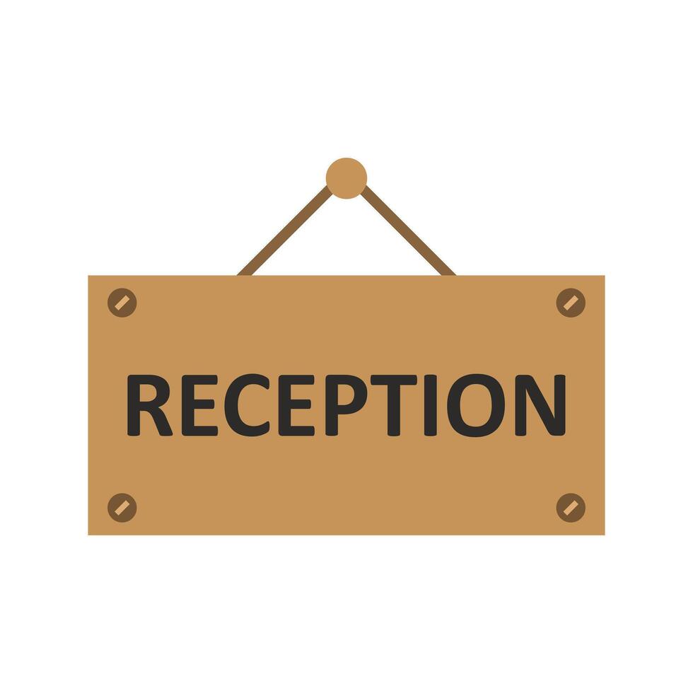Reception sign illustration vector