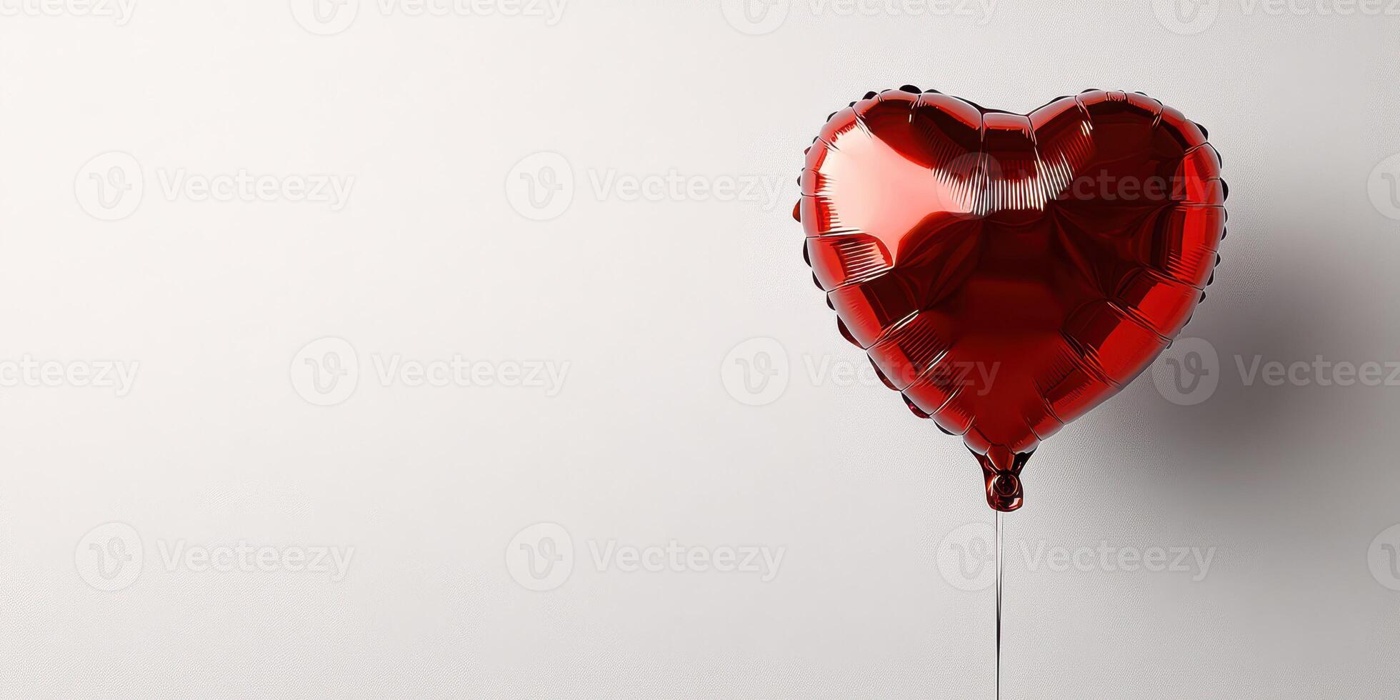 Decorative heart-shaped balloon in a simple setting for celebrations and special occasions photo