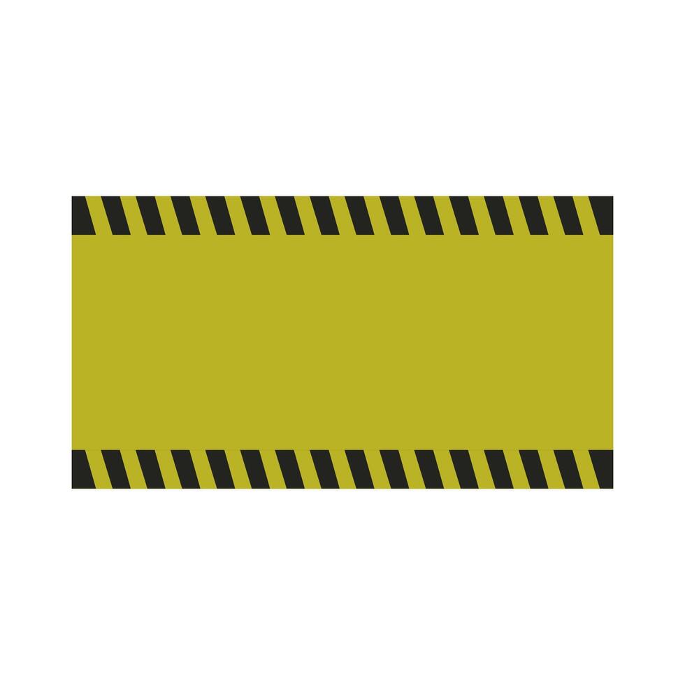A yellow caution sign with black stripes vector