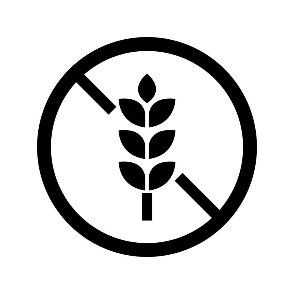 No wheat sign illustration vector