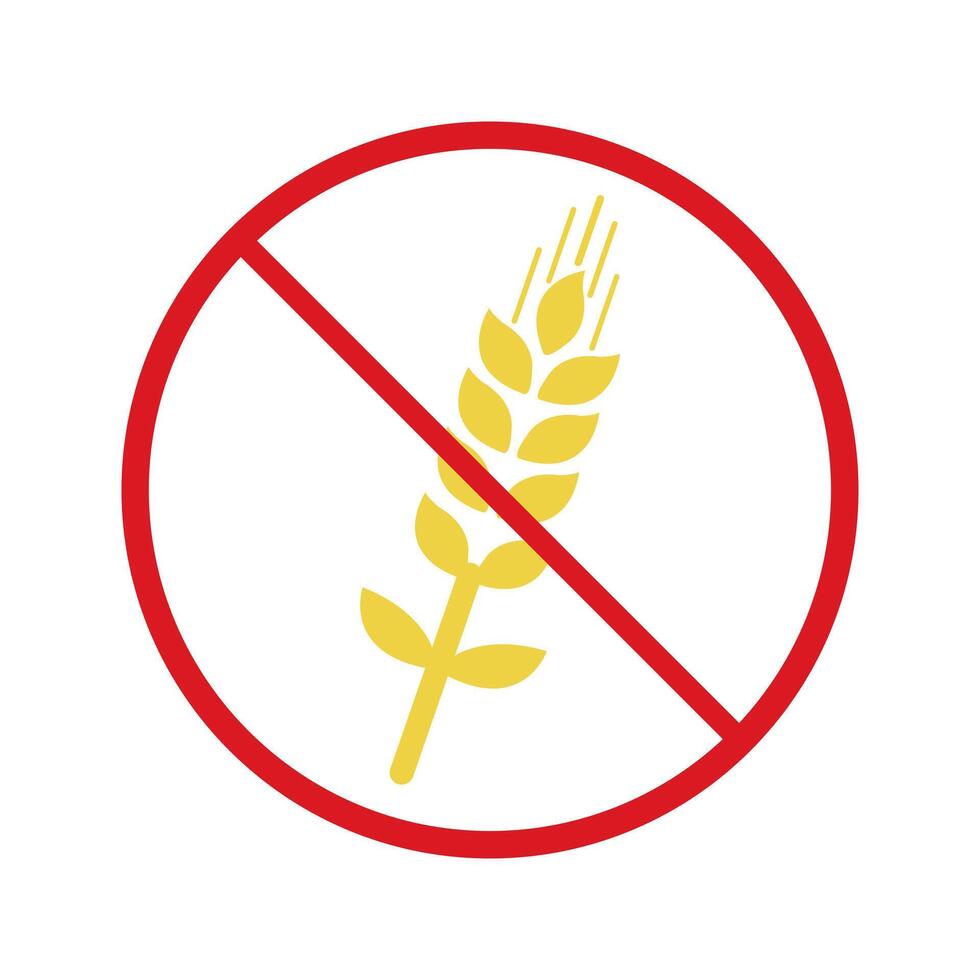 No wheat sign on white background vector