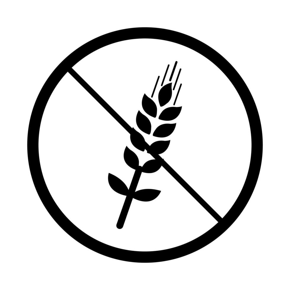 No wheat sign illustration vector