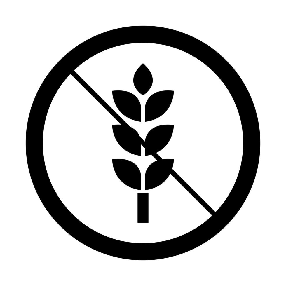No wheat sign on white background vector
