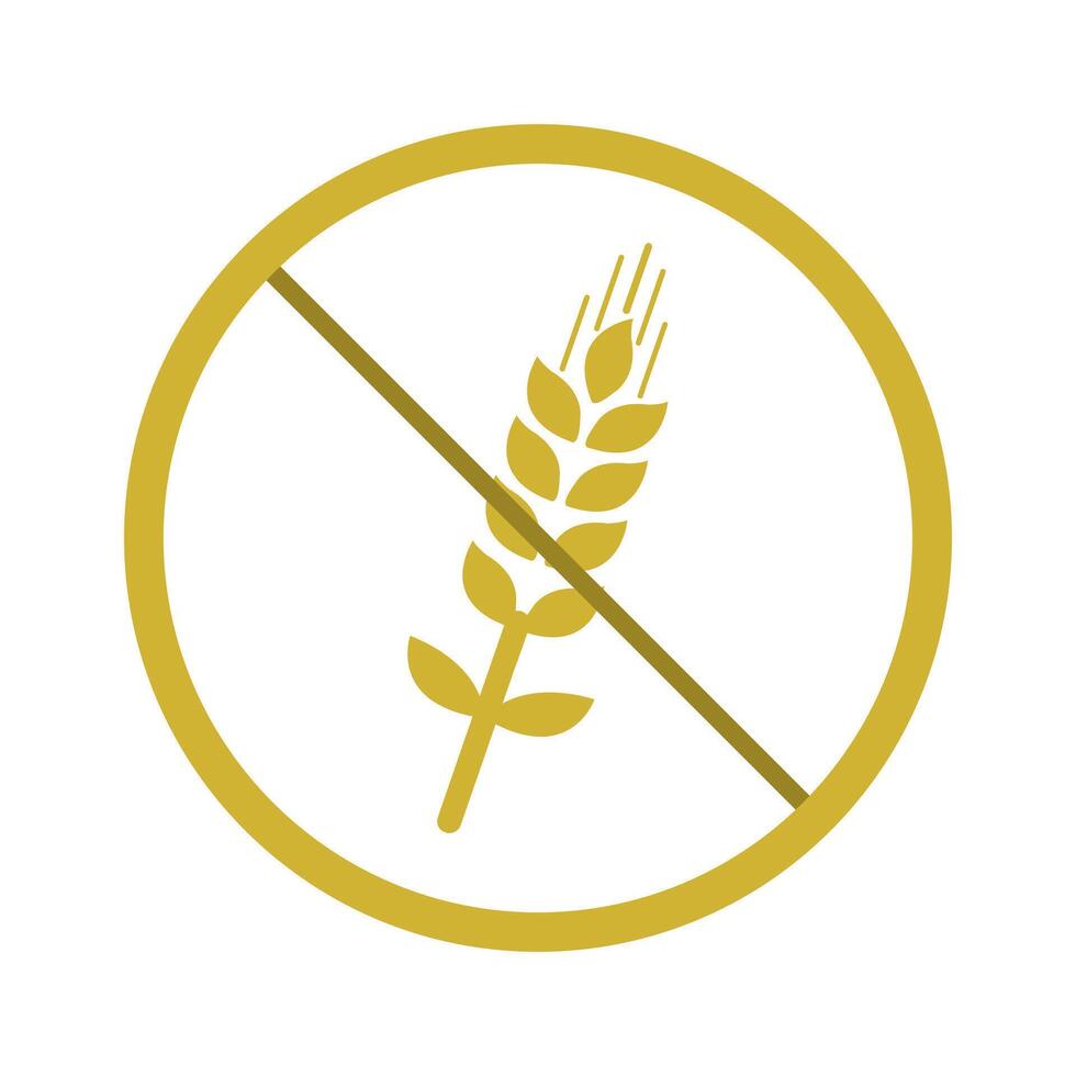 No wheat sign vector