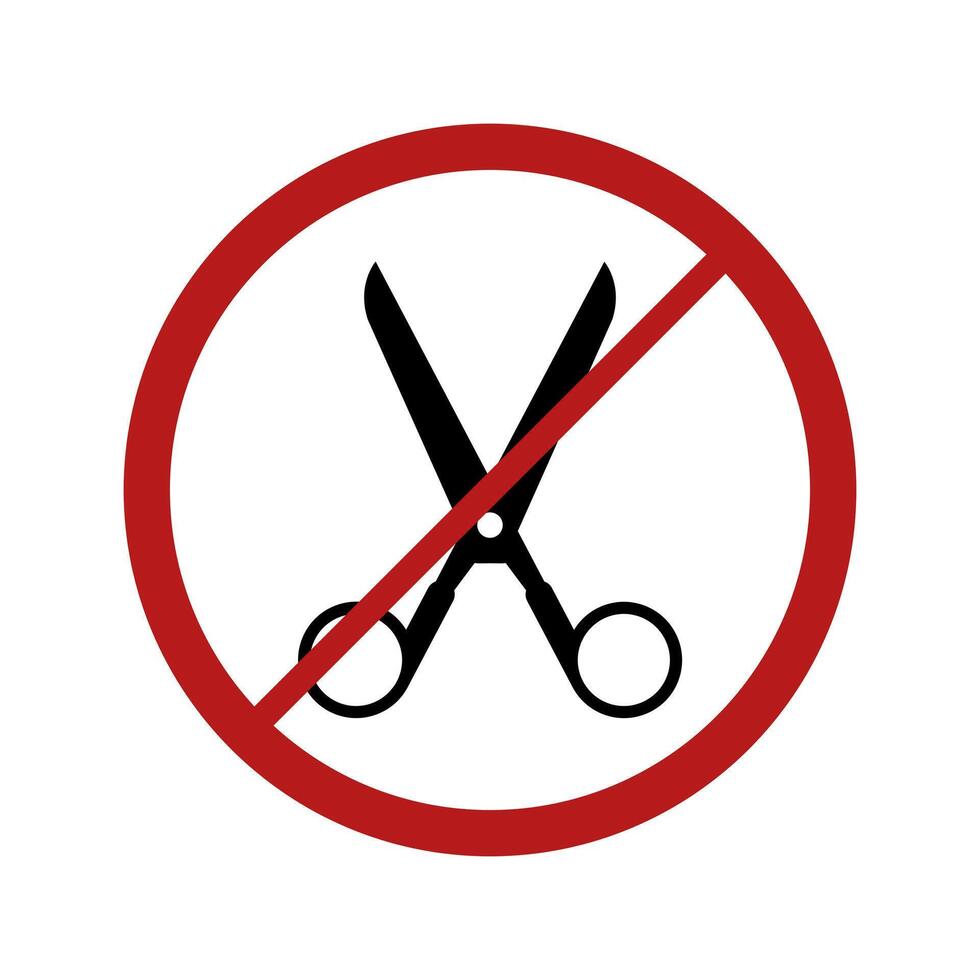 No scissors sign vector