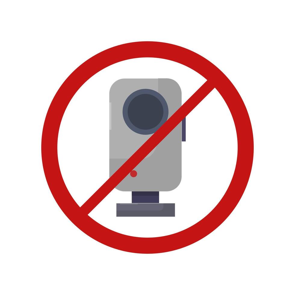No camera sign on white background vector