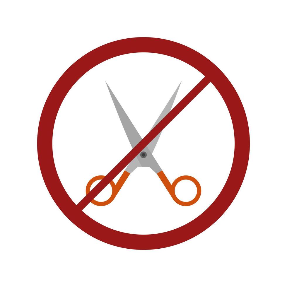 No scissors sign vector