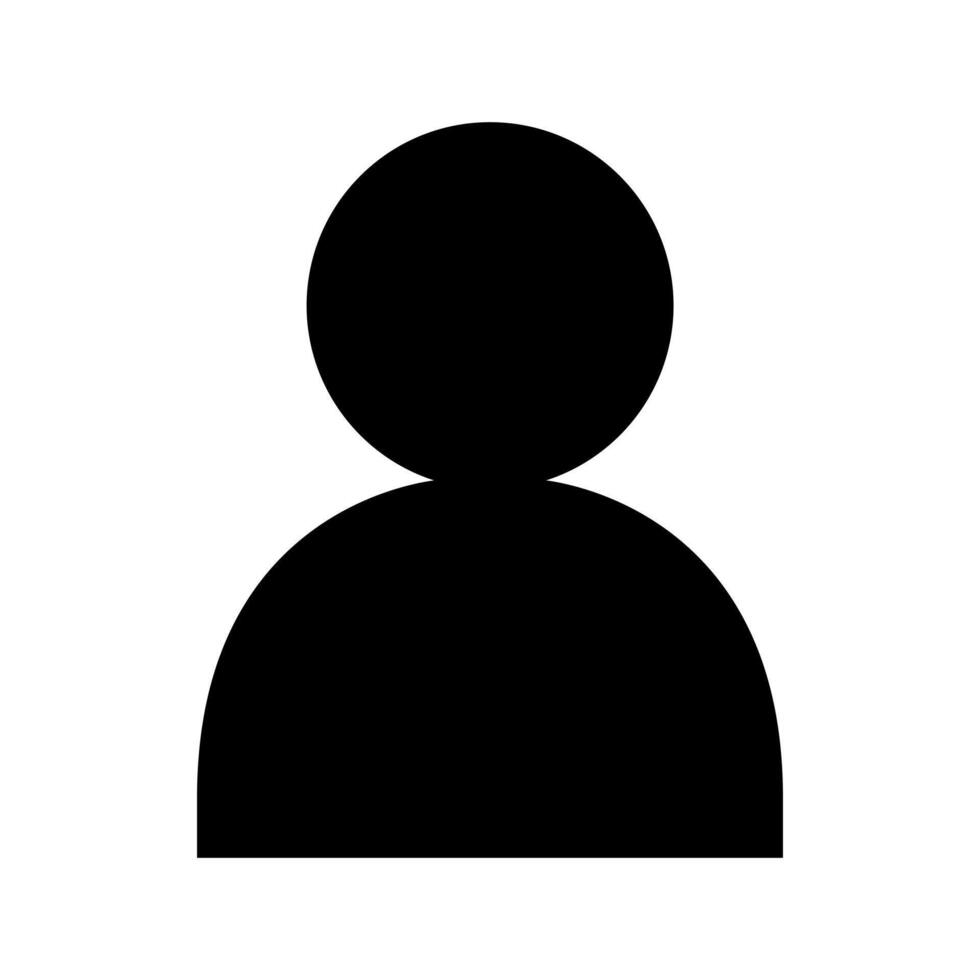 A black and white silhouette of a person vector