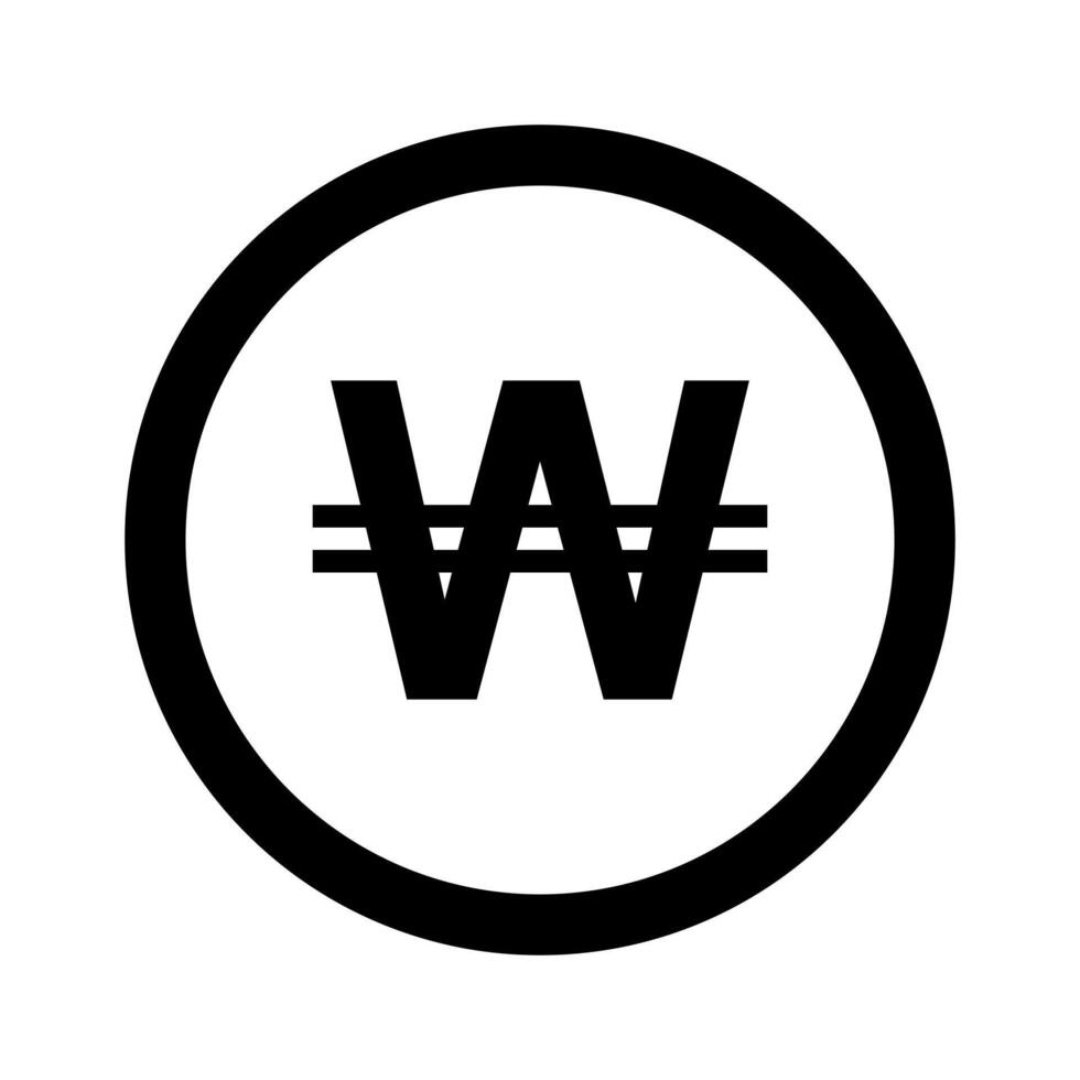 The w logo in a black circle vector