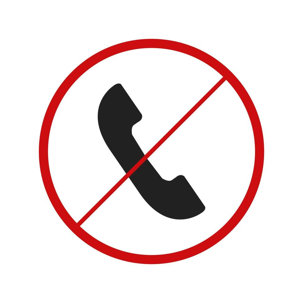 No phone sign on white background vector
