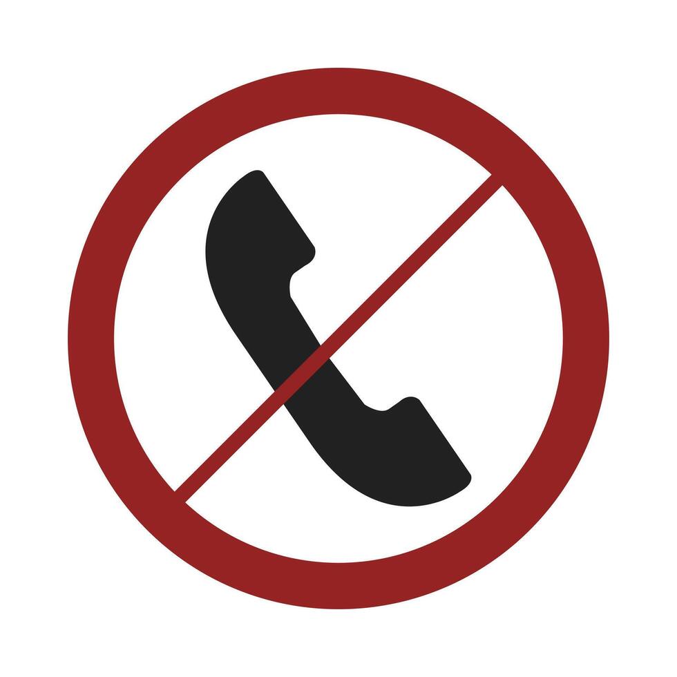 No phone sign on white background vector