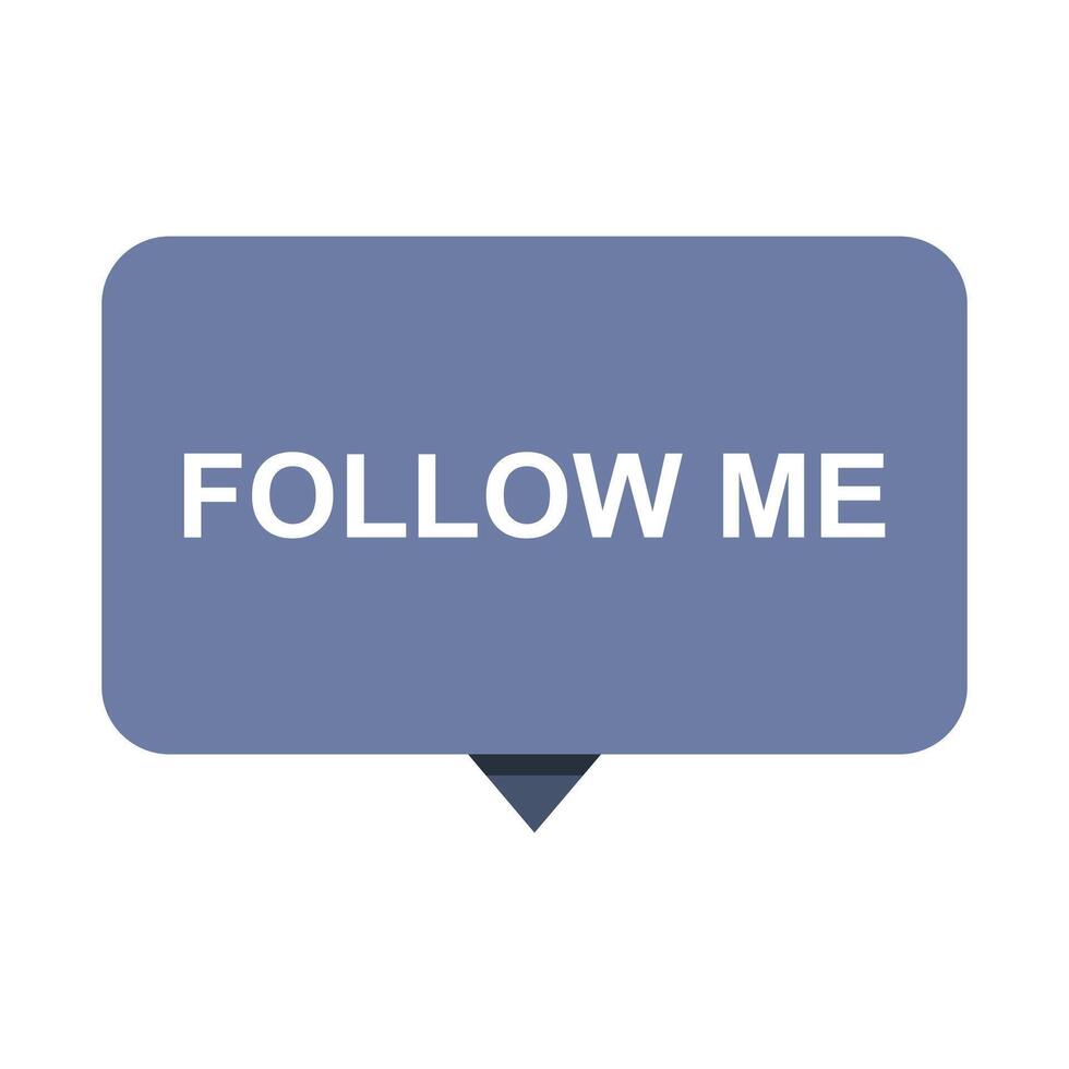 A button with the word follow me on it vector