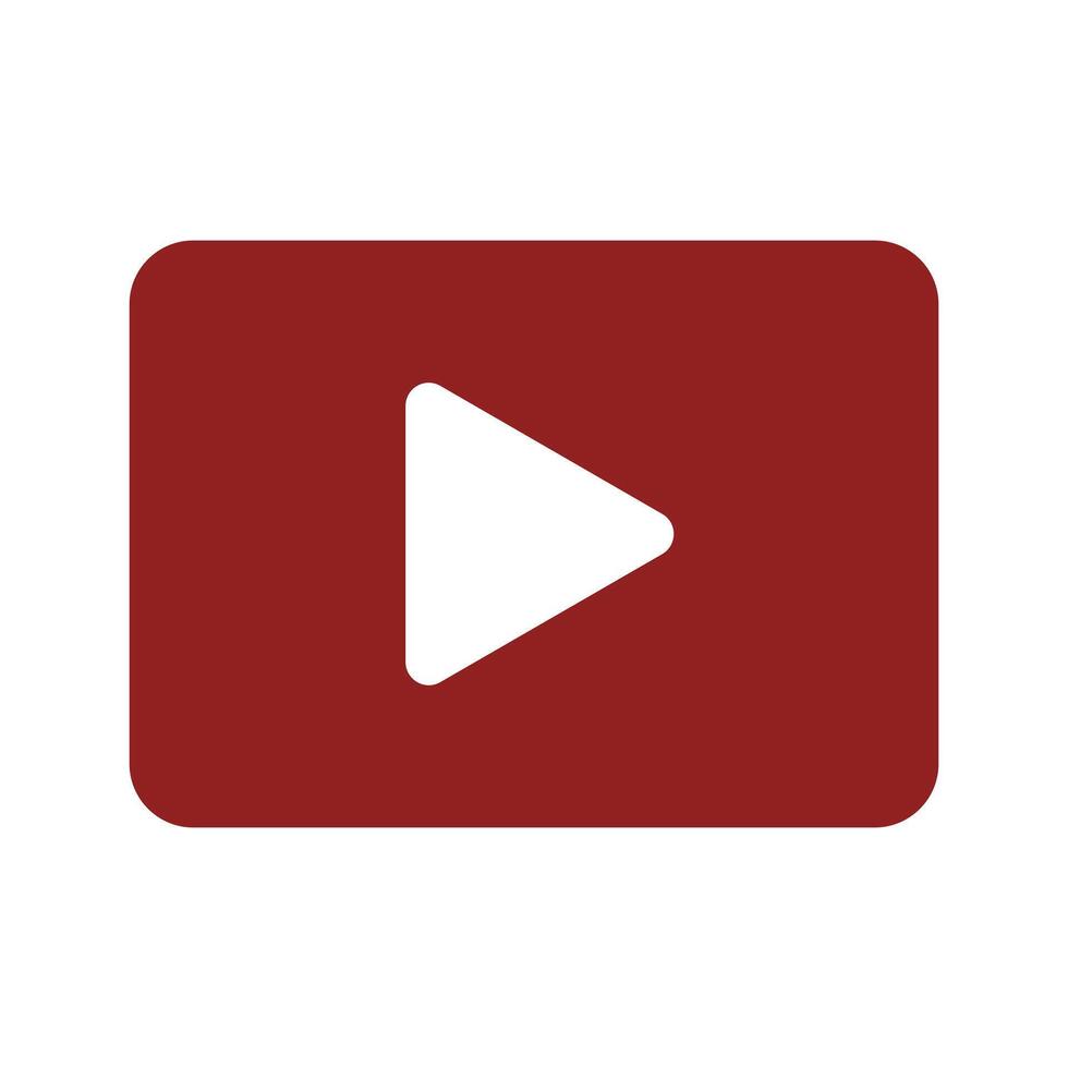 Youtube player icon vector