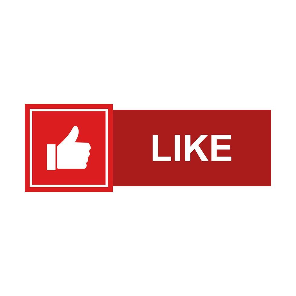 Like button icon vector