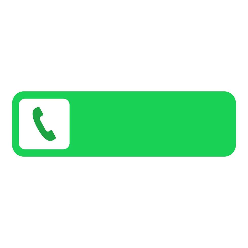 A green phone icon on a white background vector