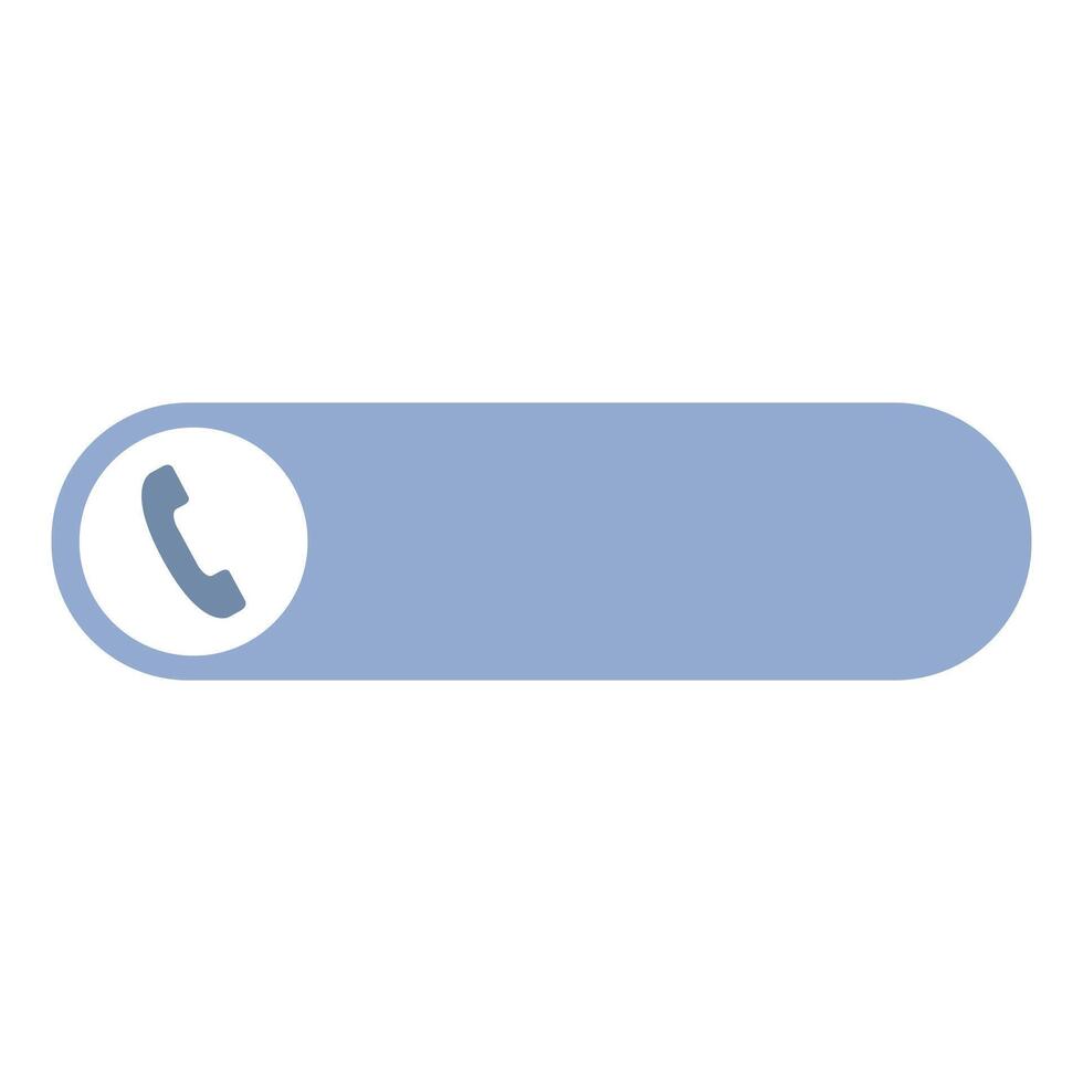 A blue button with a phone icon on it vector
