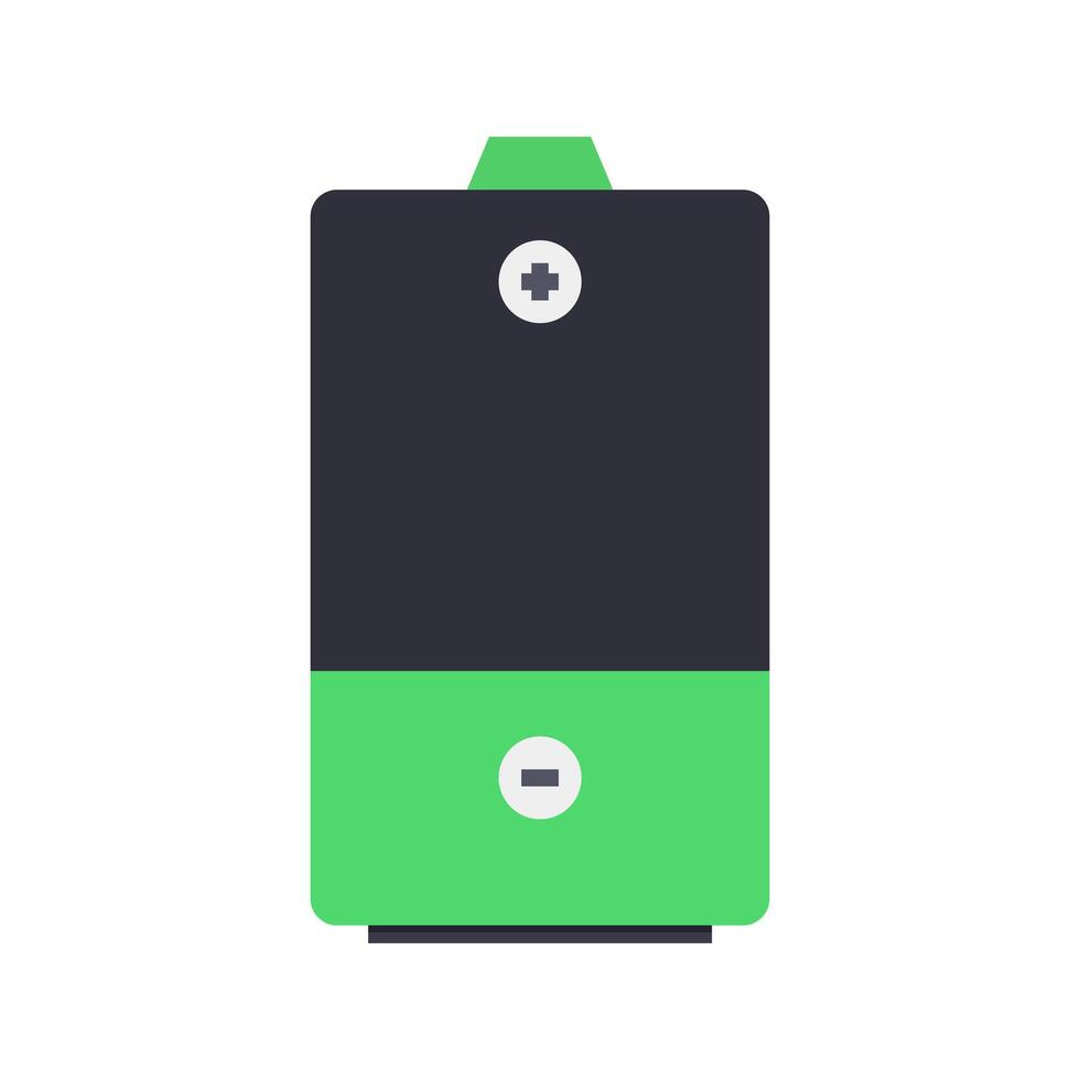 A green and black phone with a button on it vector