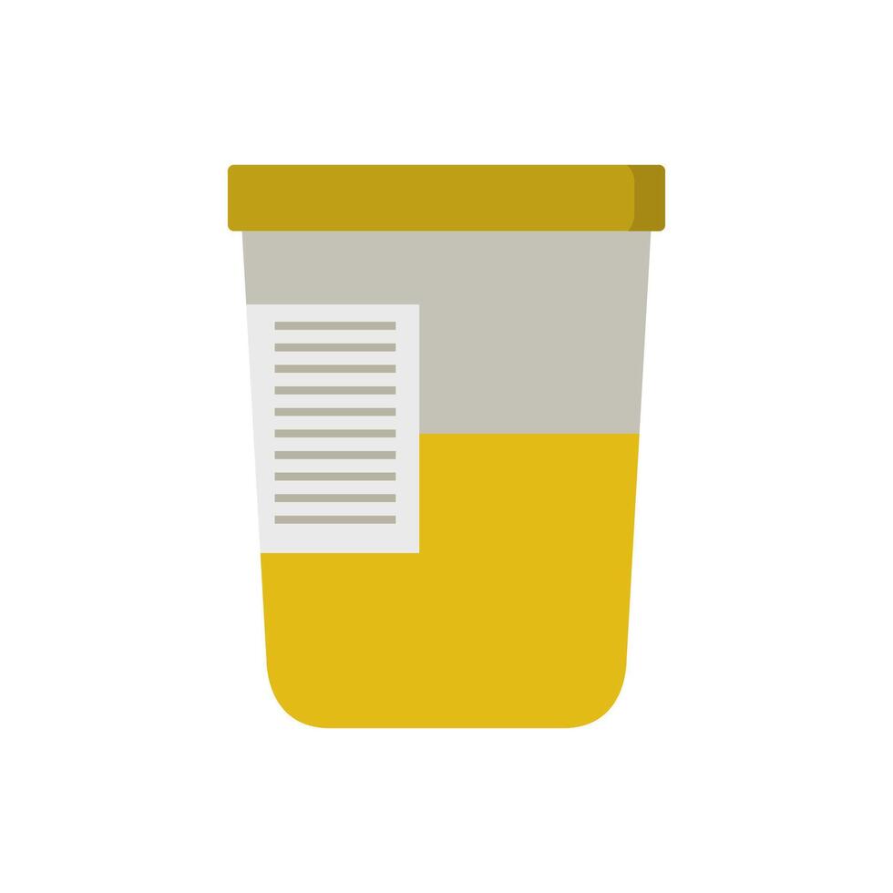 A yellow container with a paper on top vector