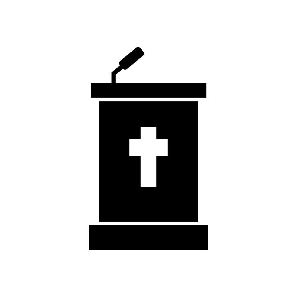 Church podium icon vector