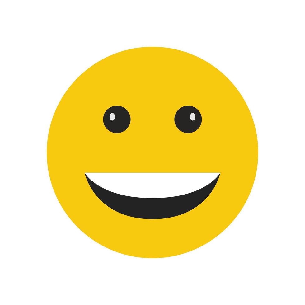A smiley face with a black and yellow face vector
