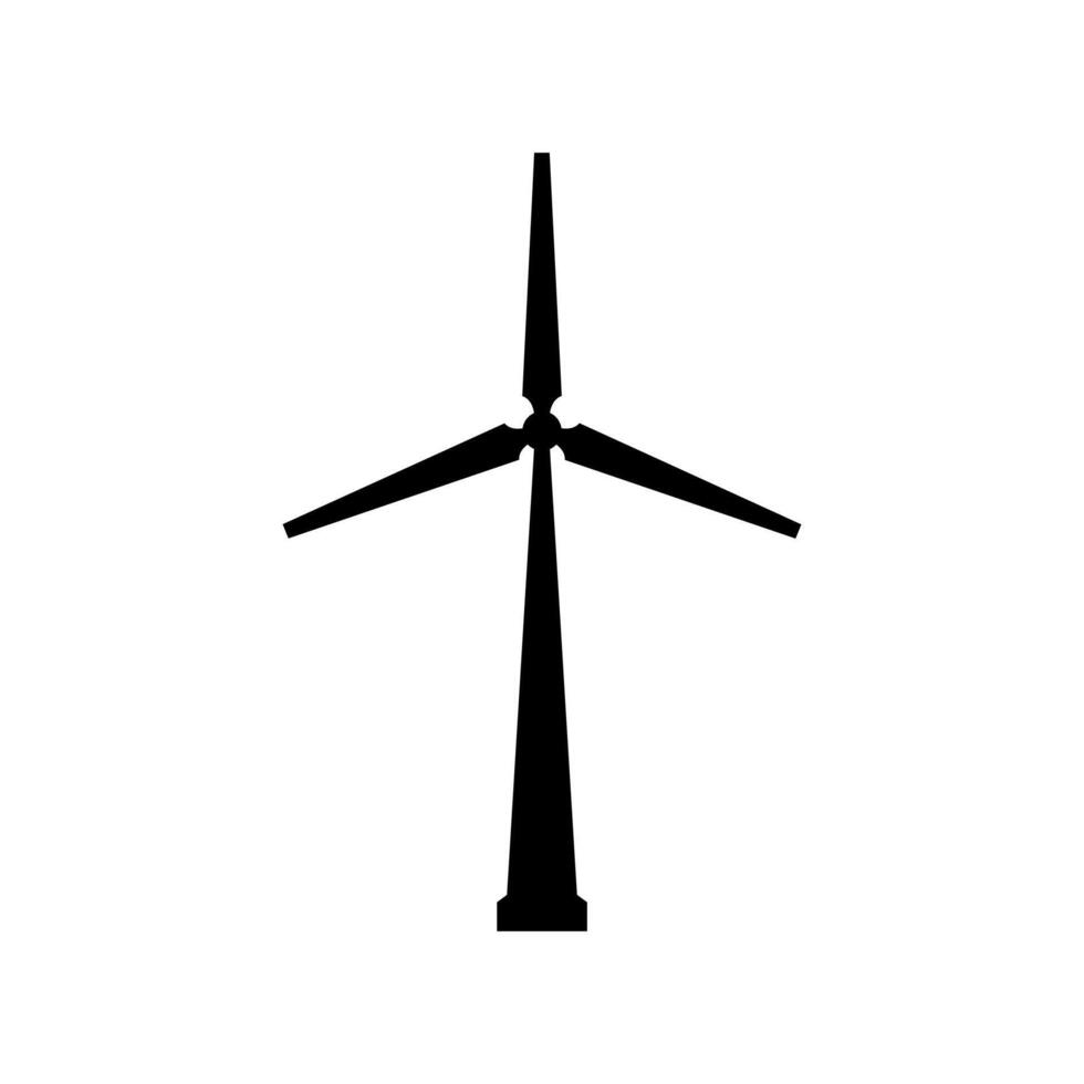 Wind turbine icon illustration on white background vector