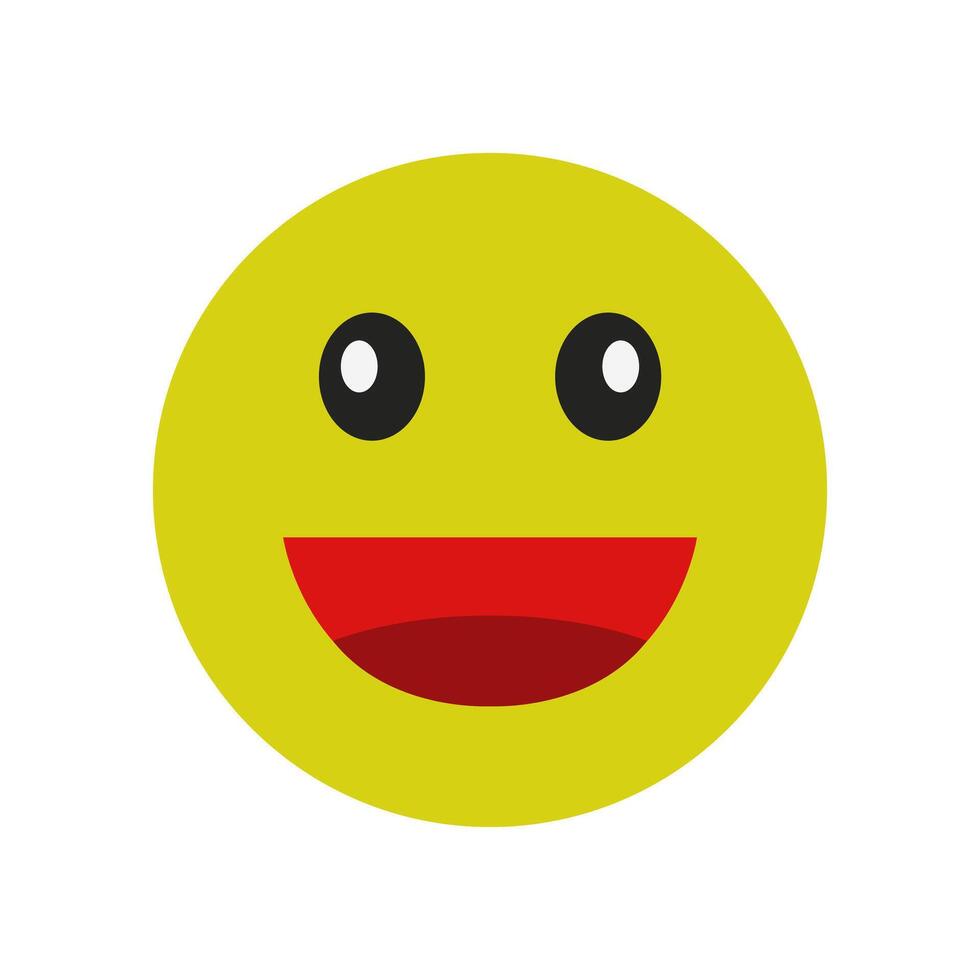 A yellow smiley face with a red tongue vector