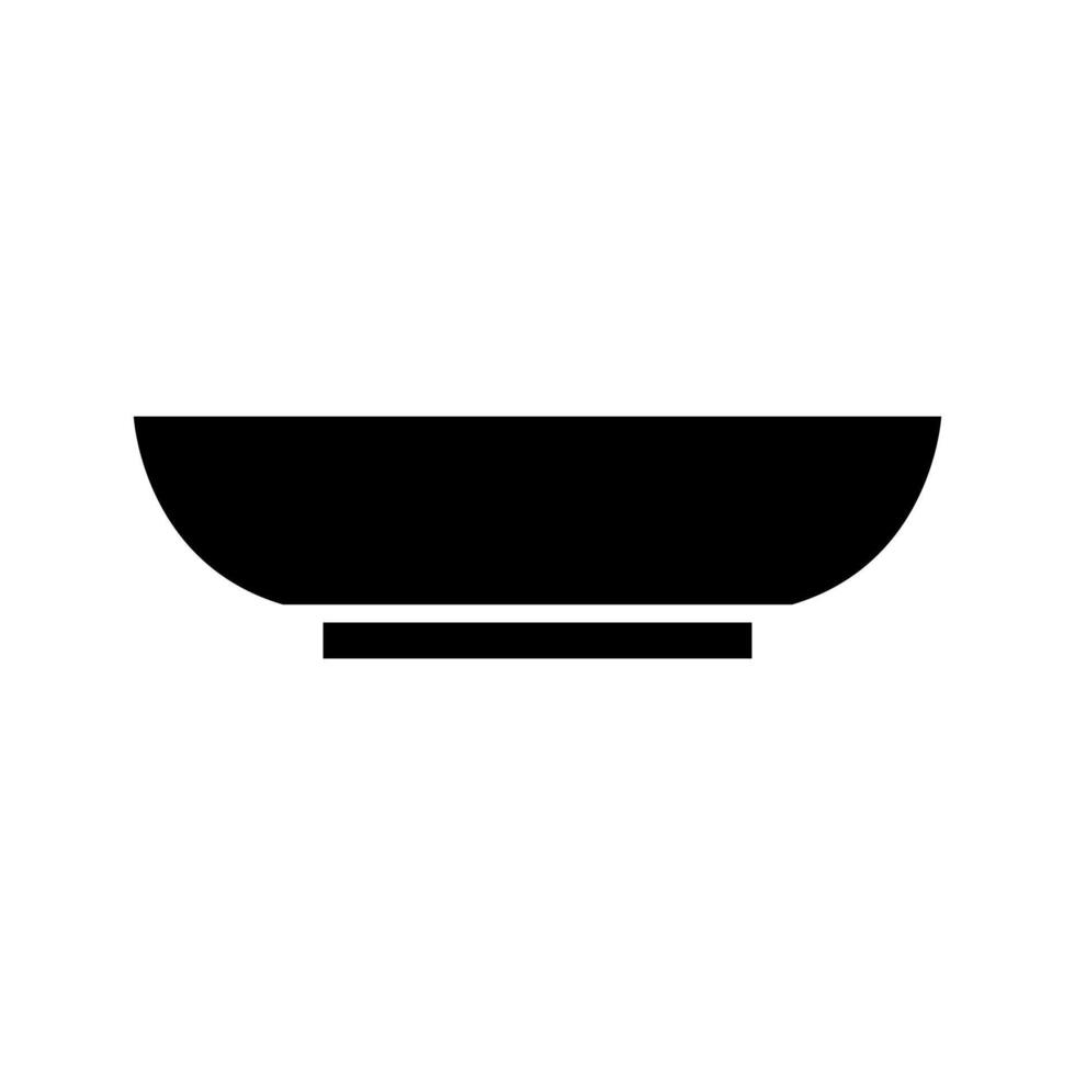 A black and white illustration of a bowl vector