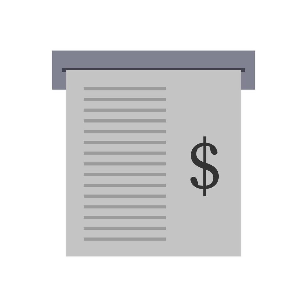A paper document with a dollar sign on it vector