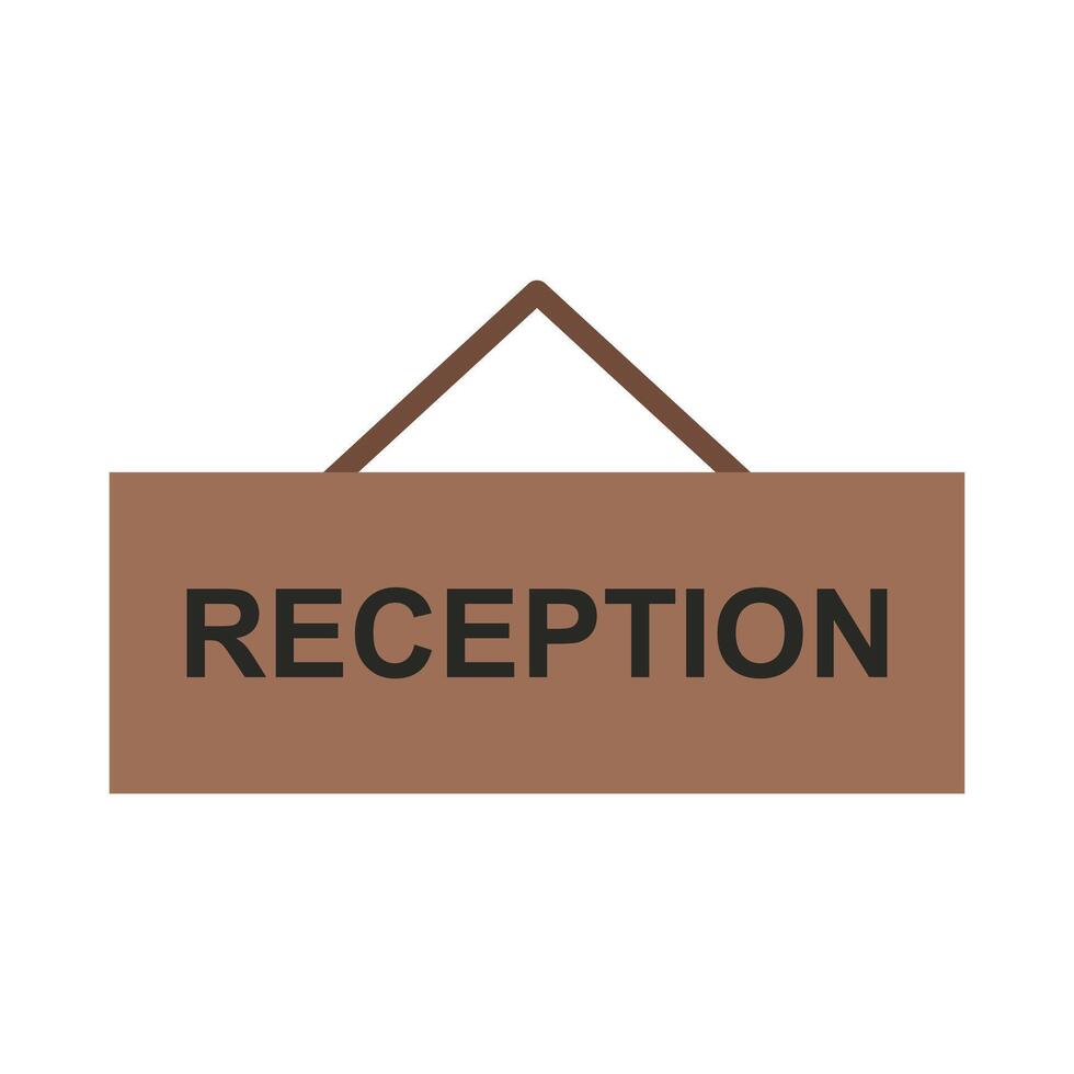 Reception sign on white background vector
