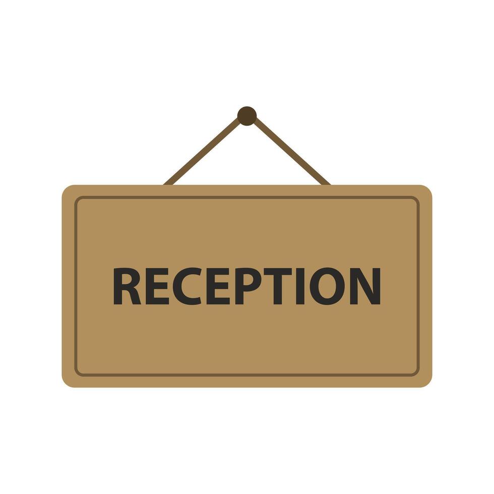 Reception sign illustration vector