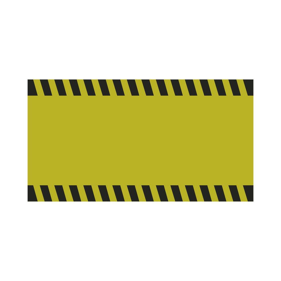 A yellow caution tape with black stripes vector