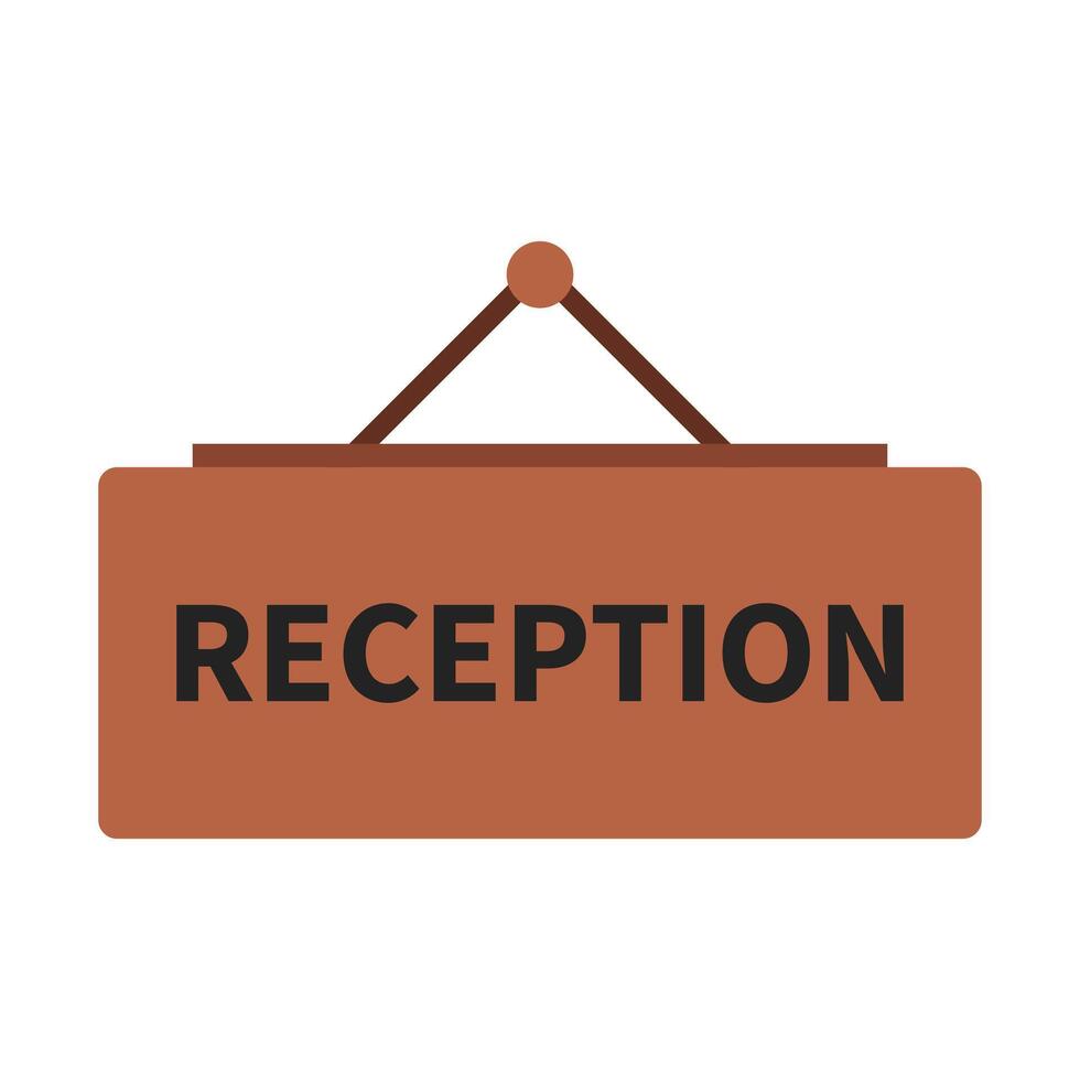 Reception sign illustration vector