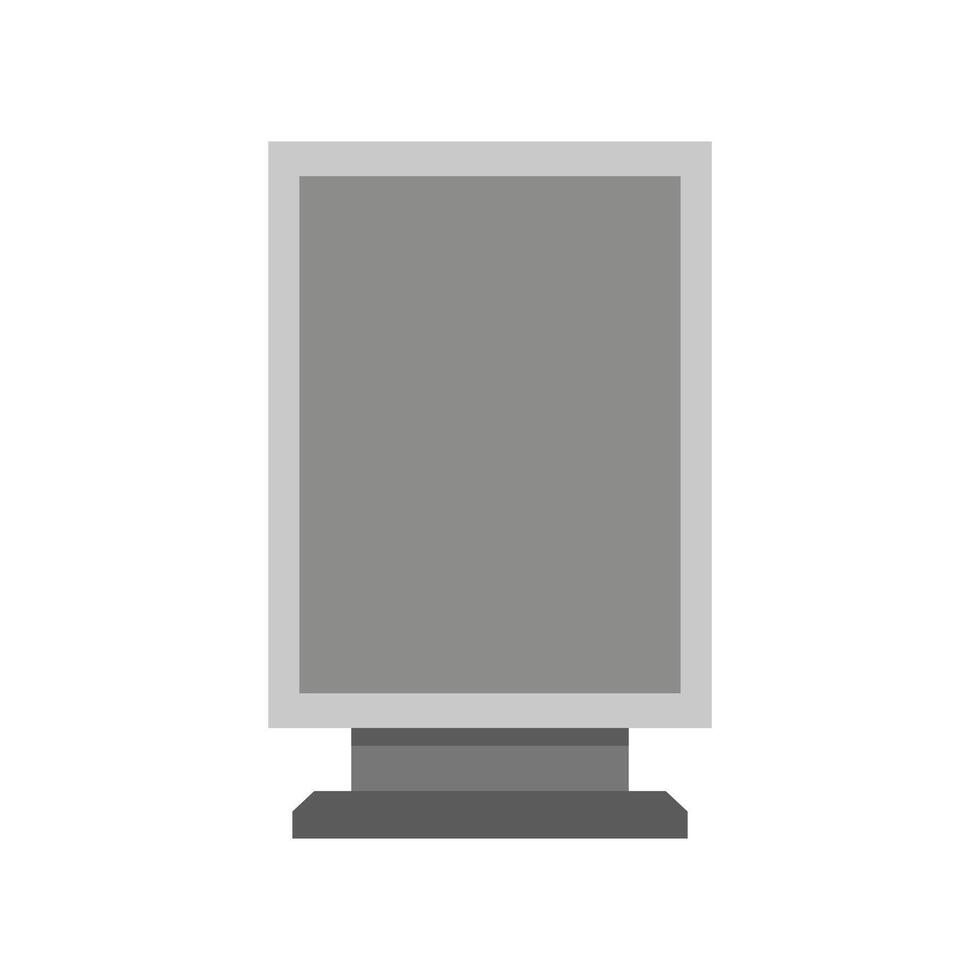A gray screen with a white background vector