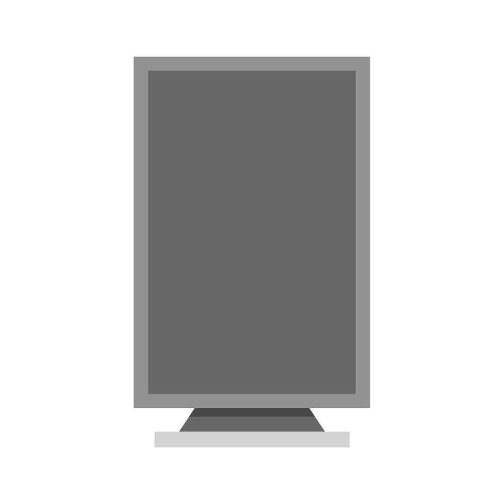 A flat screen monitor on a white background vector