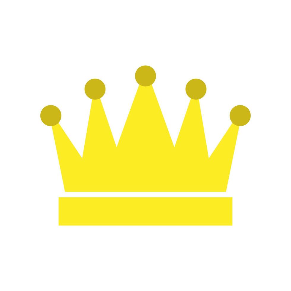A yellow crown icon on a white background vector