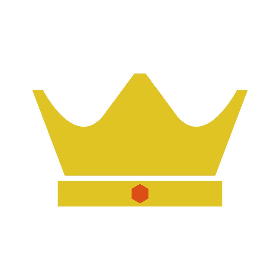 A yellow crown on a white background vector