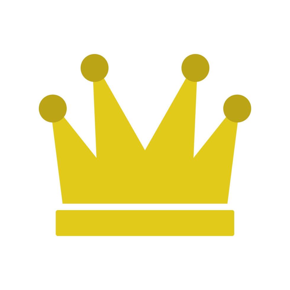A yellow crown icon on a white background vector
