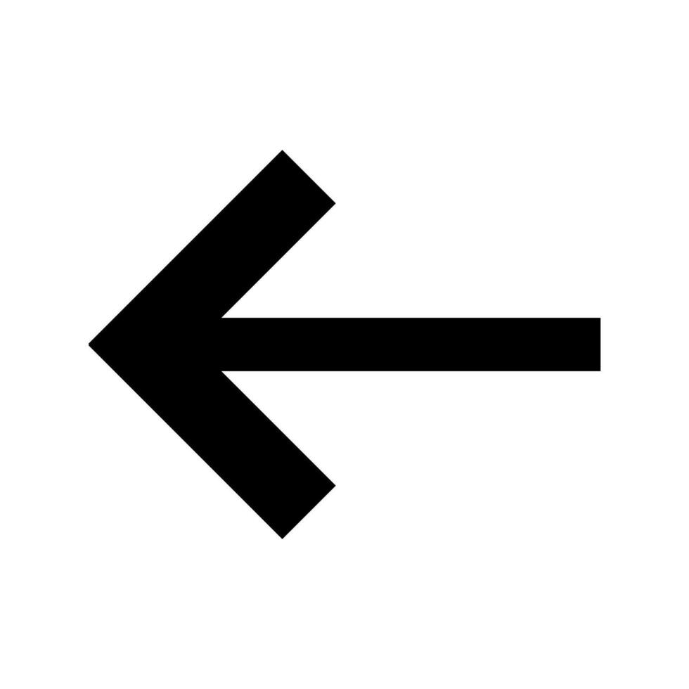 A black arrow pointing to the right on a white background vector