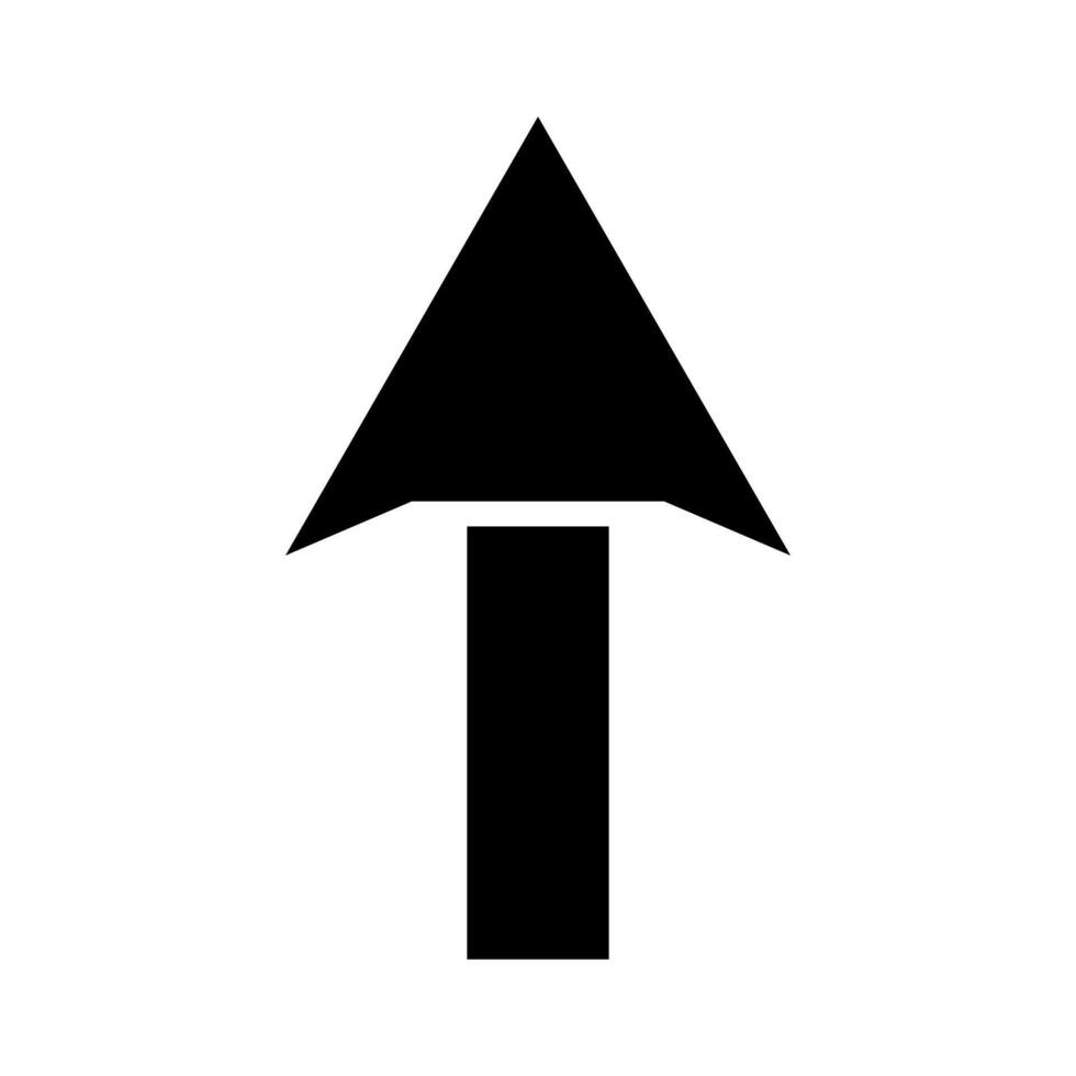 An arrow pointing up on a white background vector