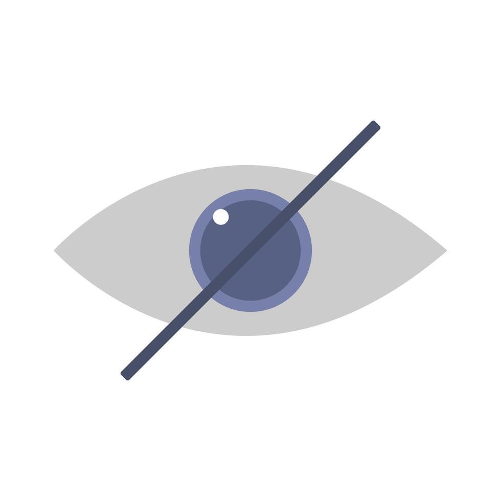 An eye with a cross through it vector