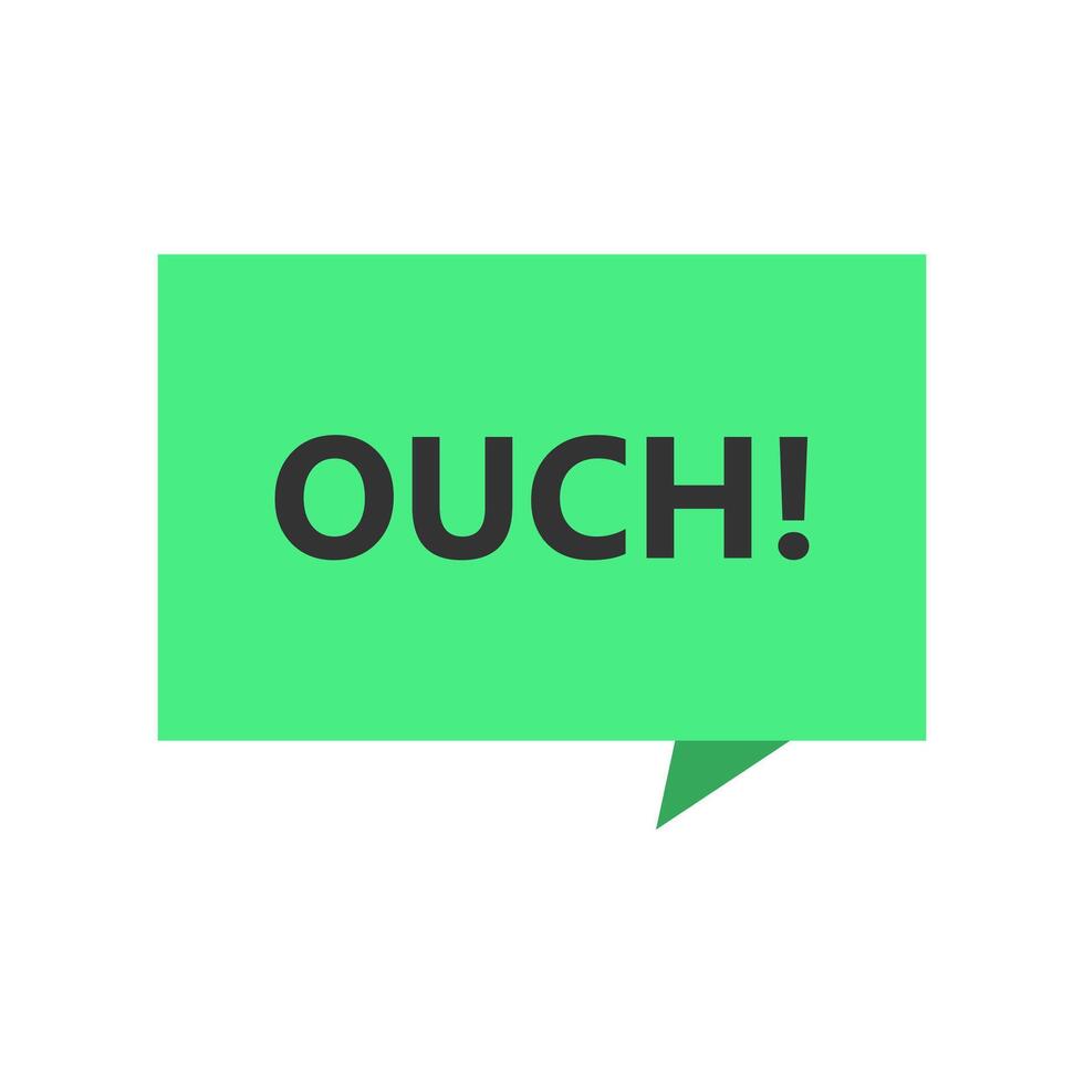 Ouch - a word that means 'ouch' vector