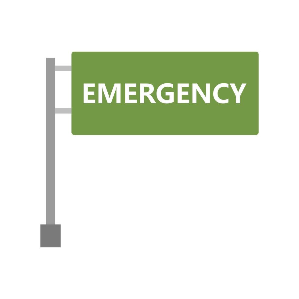 Emergency sign illustration vector
