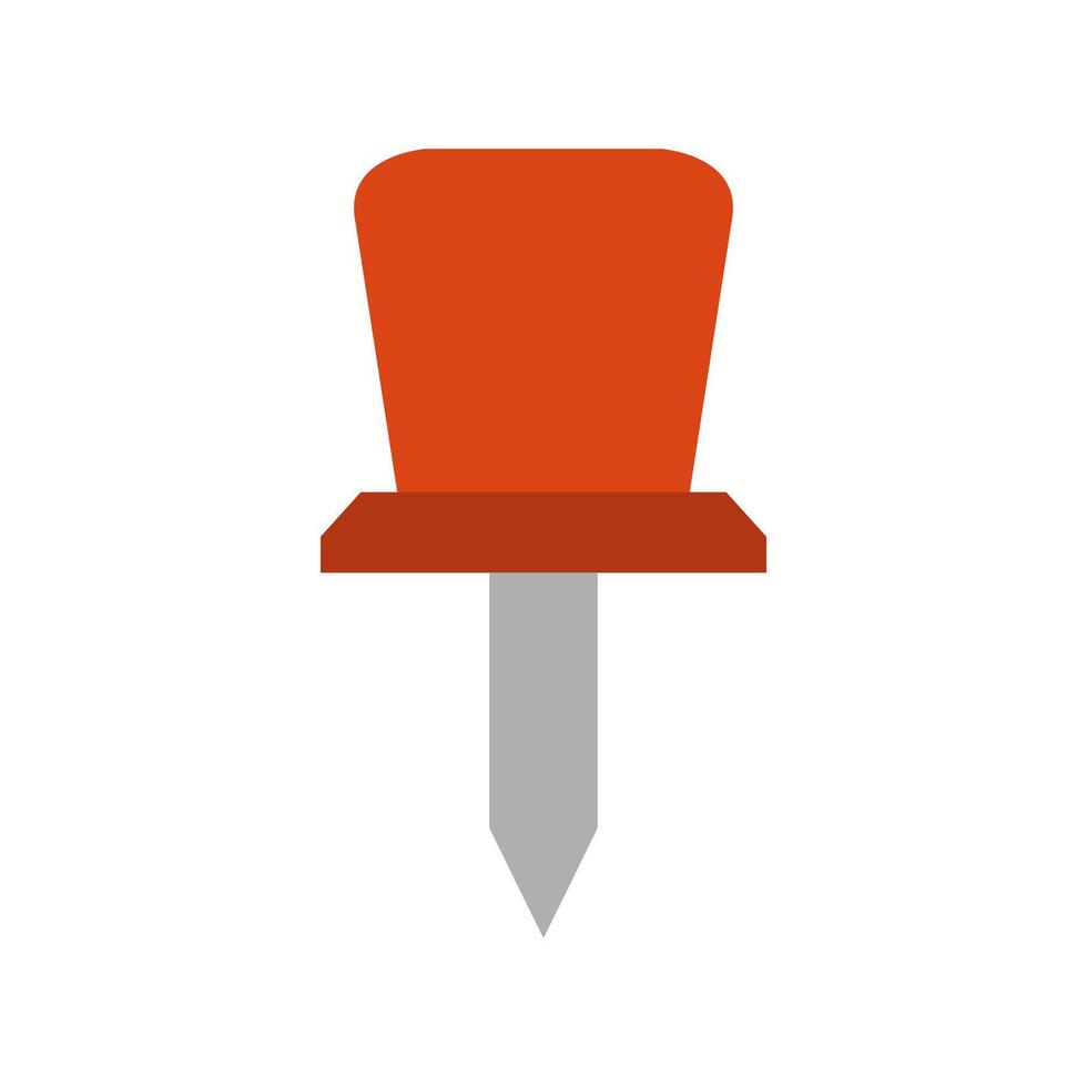 A red nail on a white background vector