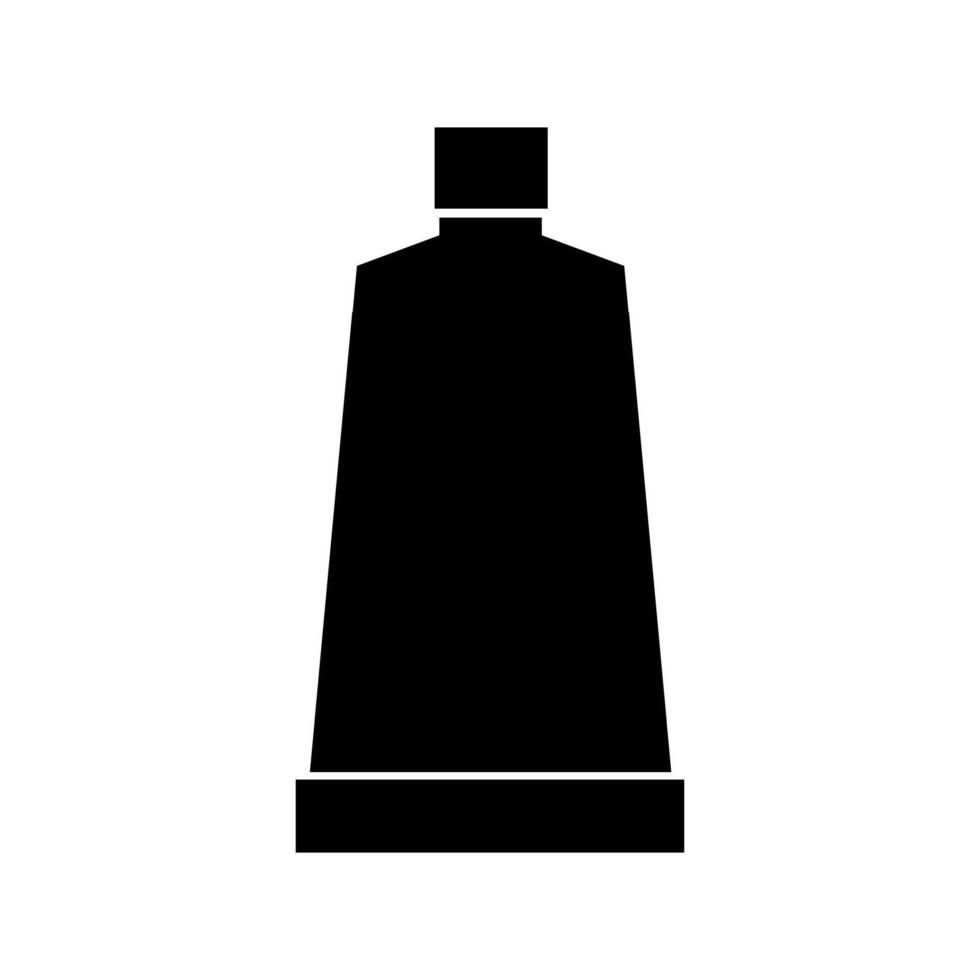A black and white illustration of a tube of toothpaste vector